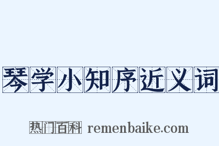 琴学小知序近义词是什么意思的图片